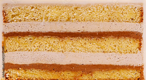 Obraz Delicious layered cake showcasing multiple flavors and textures