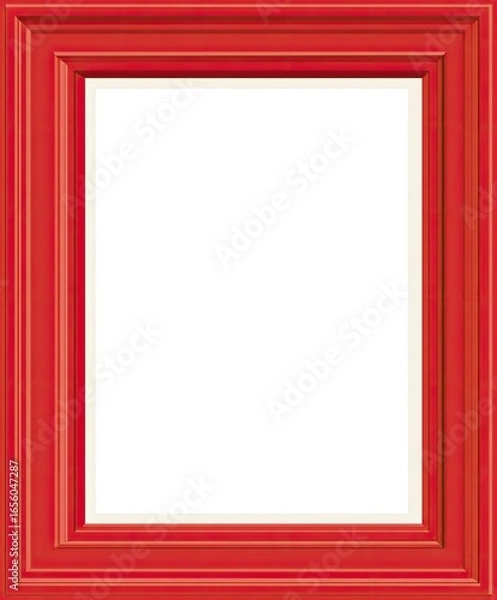 Obraz Red picture frame with a white interior