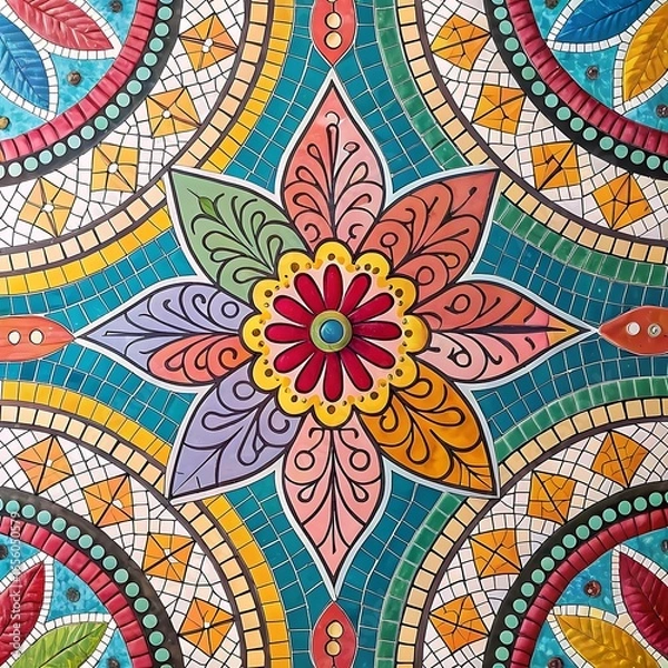 Fototapeta mosaic design ,seamless pattern