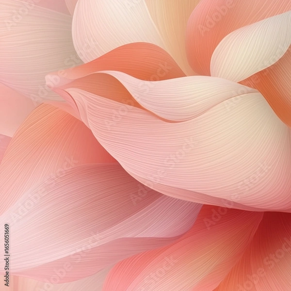 Fototapeta A close up view of soft pink and white flower petals creating an abstract floral arrangement