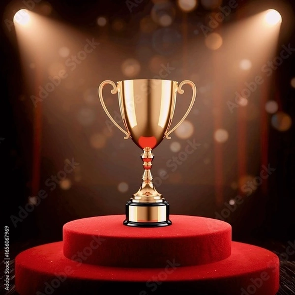 Fototapeta gold cup with a cup