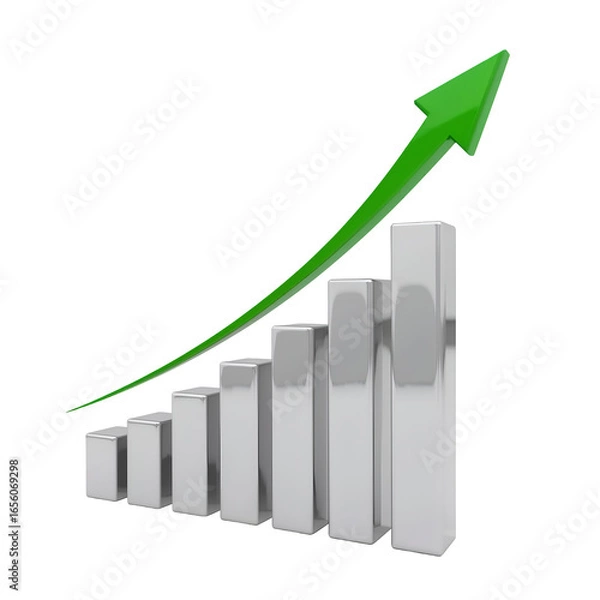 Fototapeta business graph with arrow