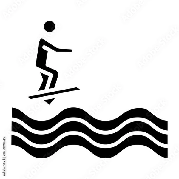 Fototapeta Surfing Icon