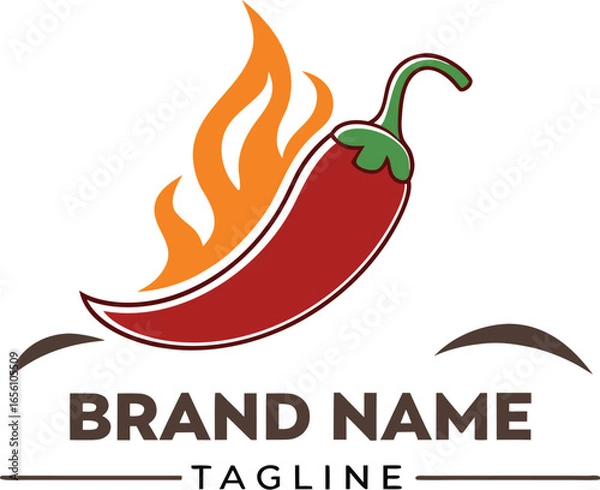 Fototapeta A fiery red hot chili pepper, a spicy symbol of nature's heat, is a fresh and healthy ingredient for food