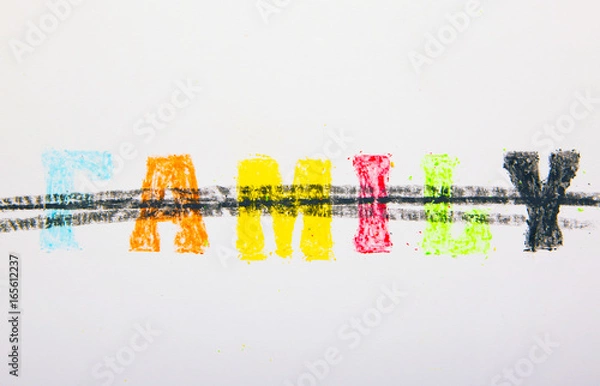 Obraz Przekreślone słowo „Rodzina”