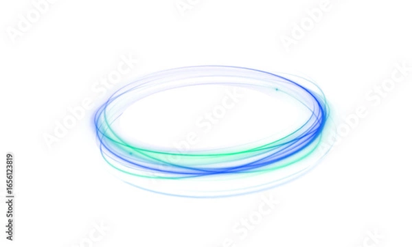 Fototapeta Energy flash swirl blue light line shine abstract ellipse effect background circle circular design digital frame futuristic motion