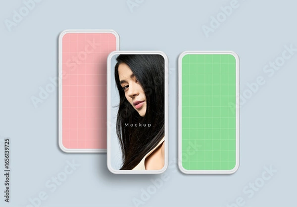 Obraz Smartphone Mockup With White Frame