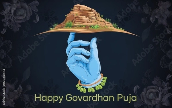 Obraz Govardhan Puja Artwork