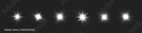 Fototapeta Ray radiance flare glow light white star burst bright transparent effect shine shiny sparkle illumination overlay vector