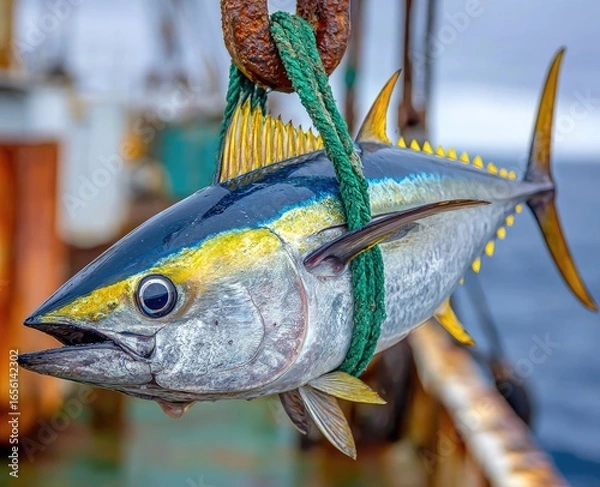 Obraz Fresh tuna, caught and hung