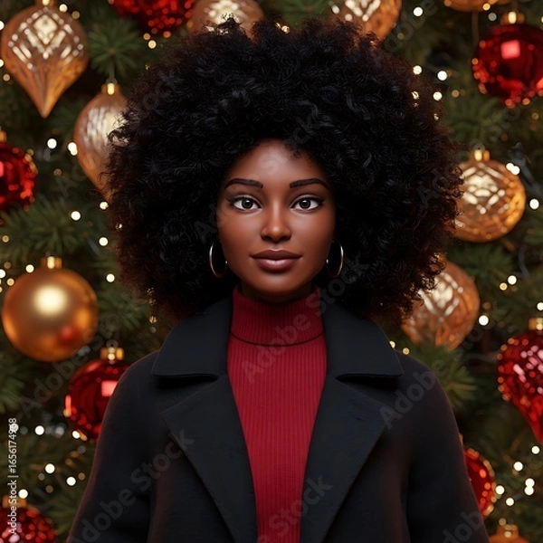 Obraz 祝祭の輝きを纏う、デジタル肖像