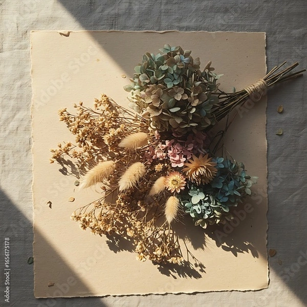 Obraz 光と影のドライフラワー