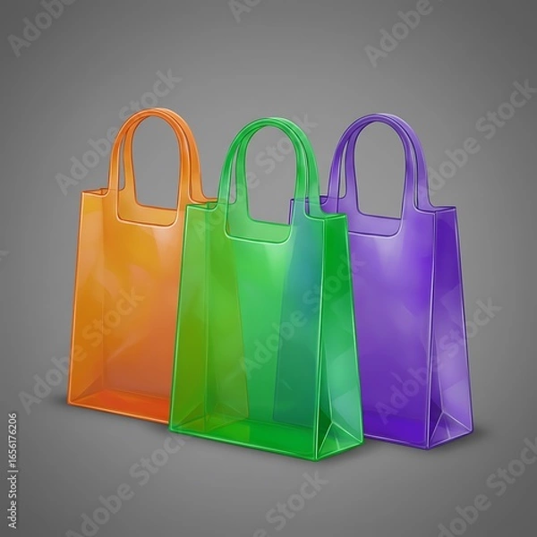 Obraz 透き通る彩り 光るトートバッグ