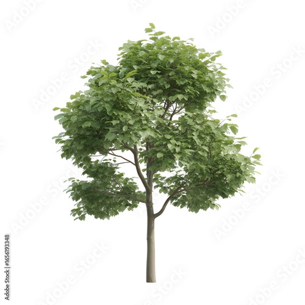Obraz tulip tree on white background.