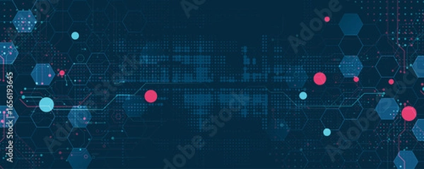 Fototapeta Abstract scientific circuit technology concept modern background