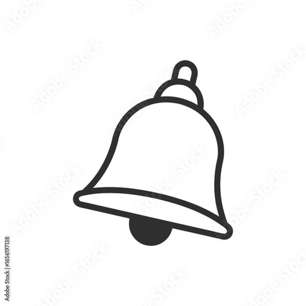 Obraz Simple bell icon isolated on white background