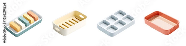 Fototapeta Storage Container Collection: Organization and Minimalism