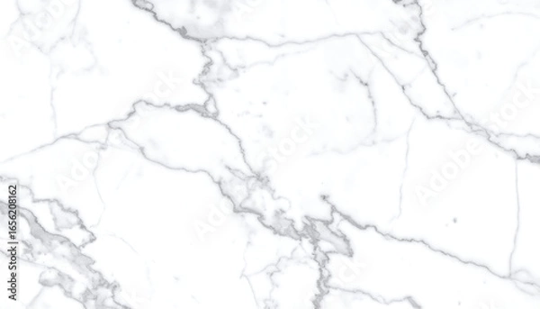 Fototapeta High-resolution seamless white marble texture; elegant, minimalist grey veining; clean, sophisticated background for design projects.