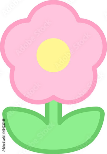 Fototapeta 파스텔톤 꽃 한송이