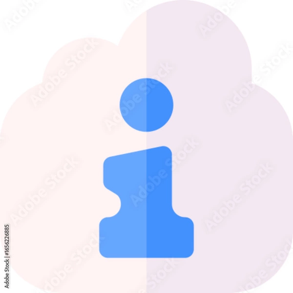 Fototapeta Blue Info Button