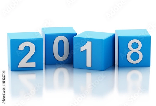 Fototapeta 3d New Year 2018