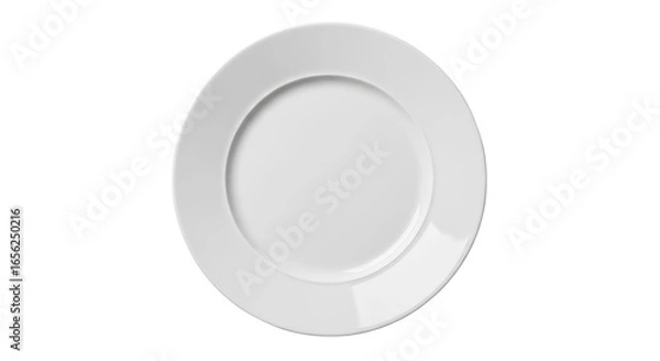 Fototapeta Isolated empty white plate