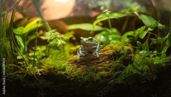 Obraz Bioactive Terrarium with Frog