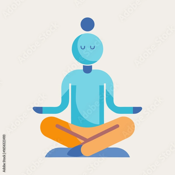 Fototapeta yoga man vector