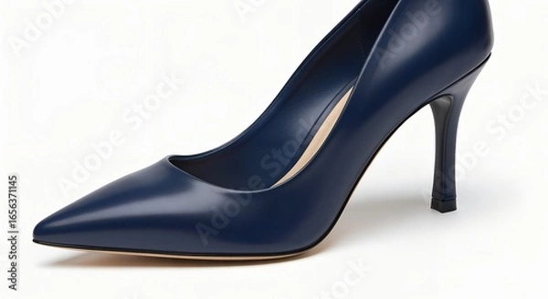Fototapeta dark blue high heel with pointed toe design