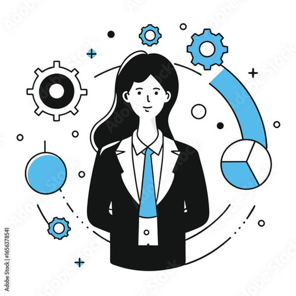 Obraz Business Strategy and Problem Solving Illustration