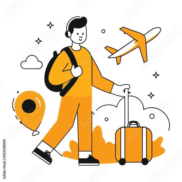 Obraz  travelling  illustration