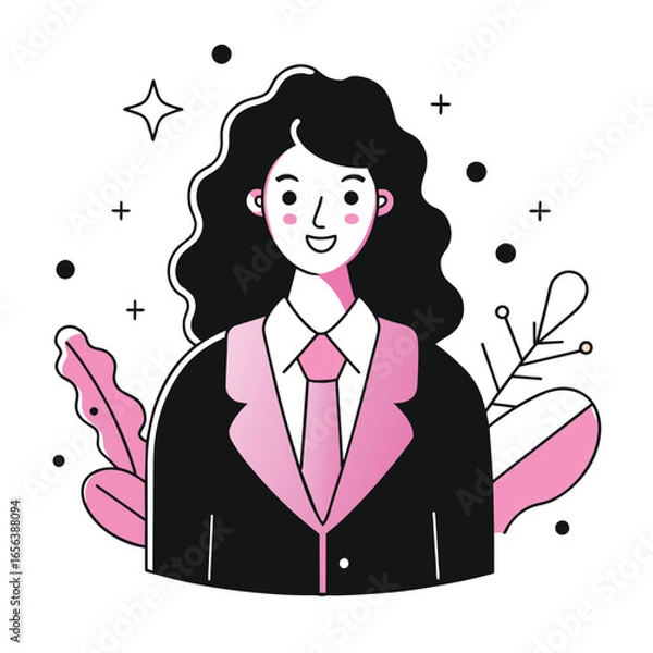 Obraz  searching business illustration of a woman