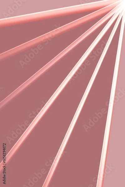 Fototapeta Abstract red beam light rays on a dark red background, symbolizing energy and strength. Perfect for World Red Cross Day. Ideal for use in presentations, websites, or as a minimalistic design backdrop.