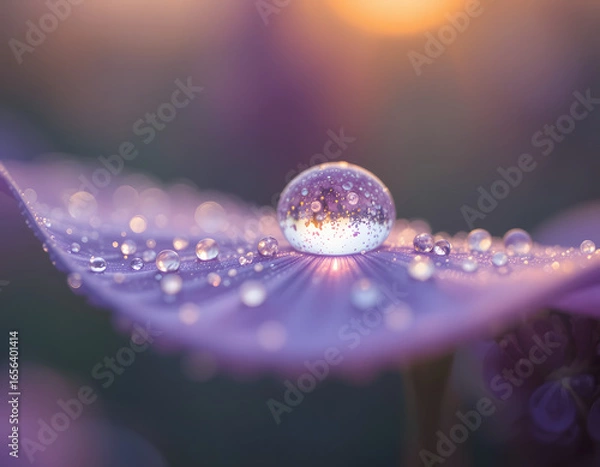 Obraz water drops on a flower