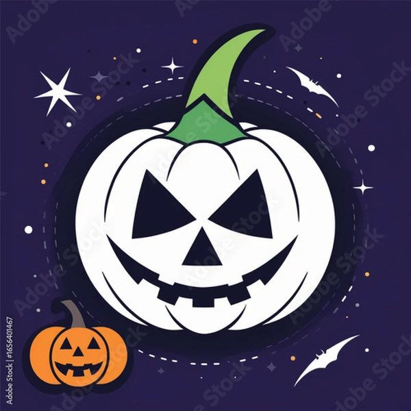 Obraz halloween background with pumpkin