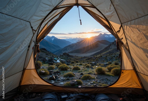 Obraz tent in the night