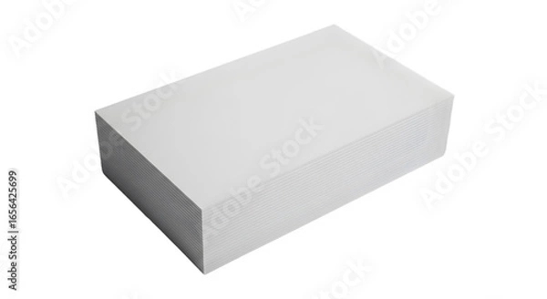 Fototapeta White rectangular solid object
