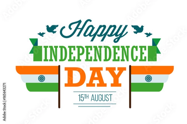 Obraz vector india independence day greeting card