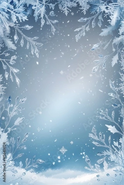 Fototapeta christmas background with snowflakes