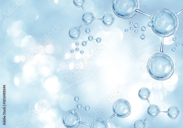 Fototapeta molecule and chromosome background for cosmetic product