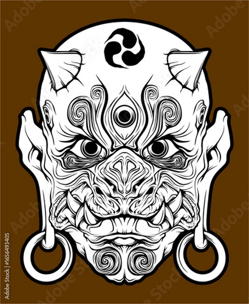 Obraz apanese oni mask