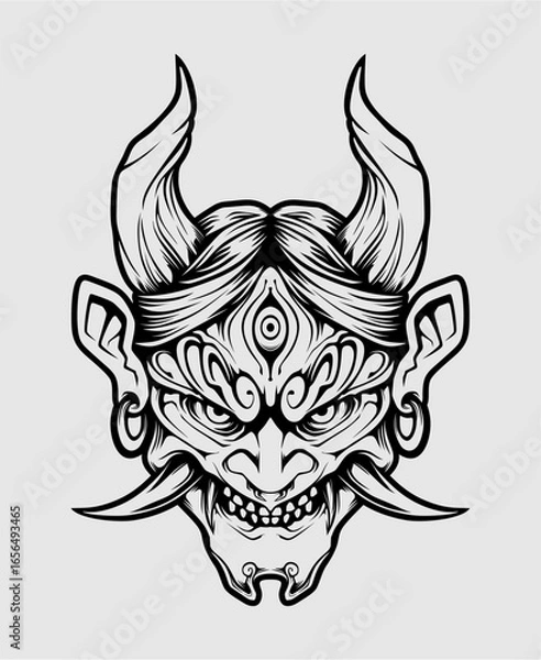 Obraz apanese oni mask