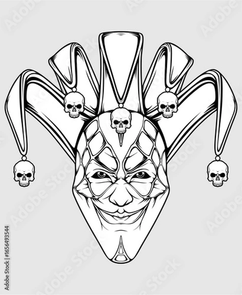 Obraz scary clown illutration