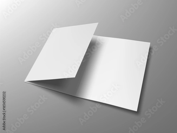 Obraz 3D A4 Three Fold Blank Brochure Template