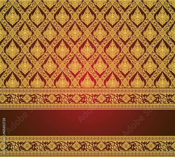 Fototapeta Thai Art Background pattern vector