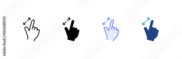 Obraz Zoom In icon set multiple style collection.