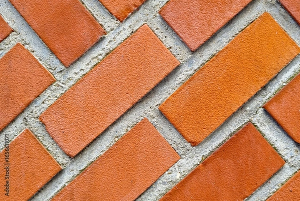 Fototapeta Red Brick Wall Texture for Construction and Architectural Design