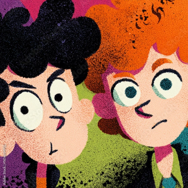 Fototapeta Playful Cartoon Style Black Friday Banner with Bright Colors