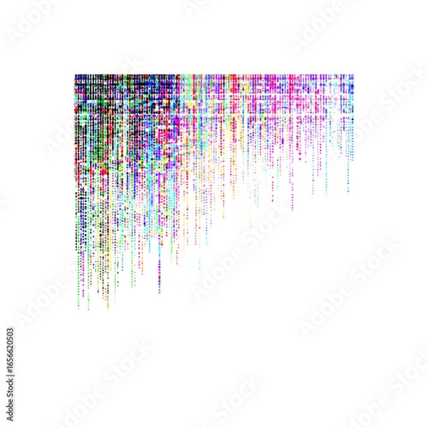 Obraz Abstract Glitch Art Rainbow Digital Drip