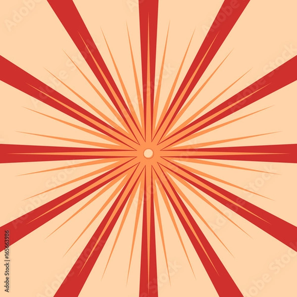Fototapeta Sun beam retro ray sunburst pattern background summer. Shine Summer pattern.